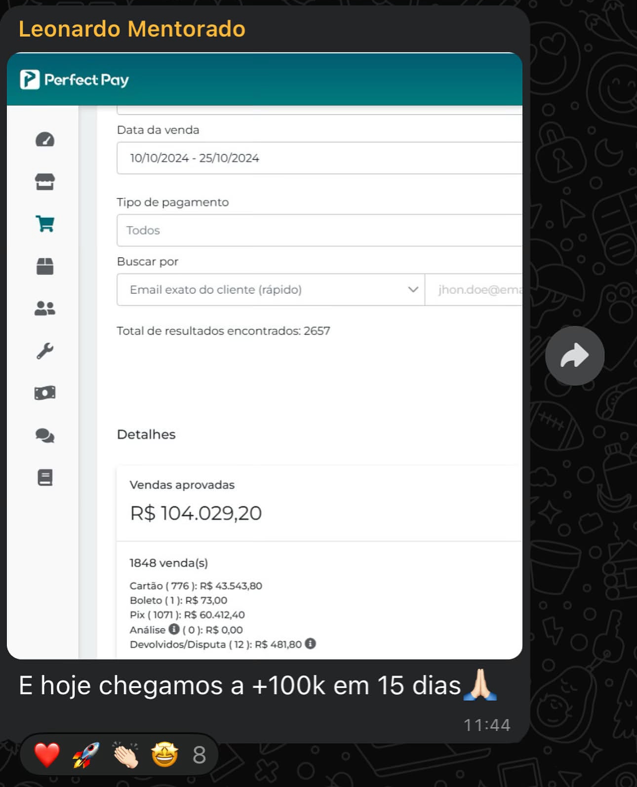 Depoimento de sucesso 3